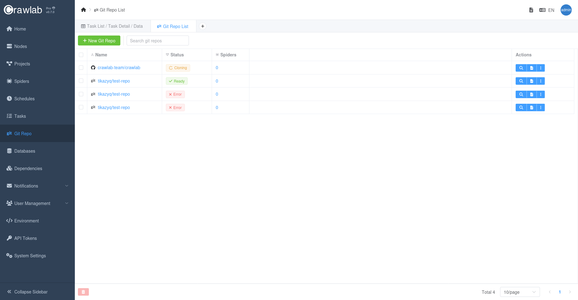 Git Repo List